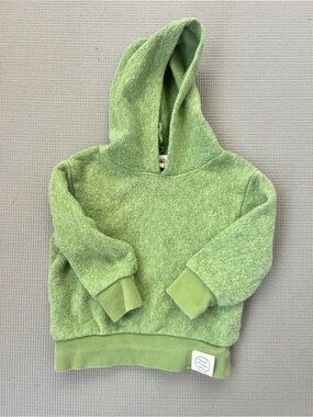 Kids Green Hooded Terry Sweatshirt